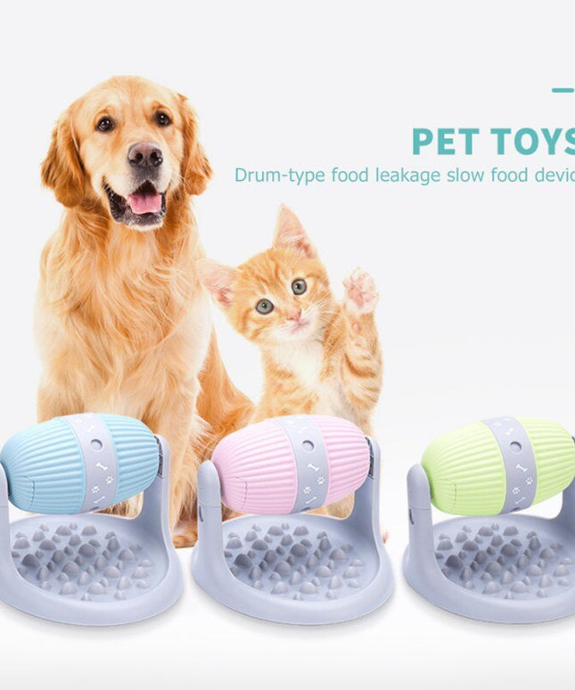 Interactive Tumbler Cat Toys Funny Pet Cylindrical Roller Leakage Food Container Cat Slow Leaking Food Puppy IQ Training Toys-1