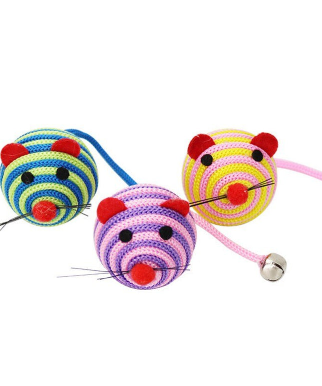 40pcs/pack Colorful Feather Cat Toys False Mouse Kitten Cat Toy Mixed Collection-1