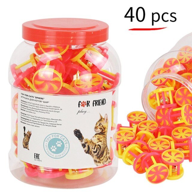 40pcs/pack Colorful Feather Cat Toys False Mouse Kitten Cat Toy Mixed Collection-5