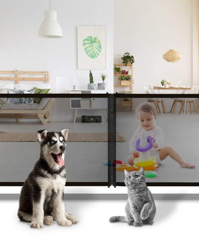 Pet Dog Fence Gate Safe Guard Safety Enclosure Dog Fences Dog Gate The Ingenious Mesh Magic Pet Gate Pet supplies