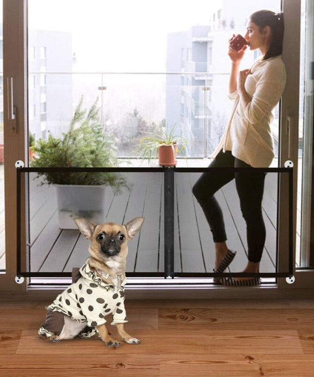 Pet Dog Fence Gate Safe Guard Safety Enclosure Dog Fences Dog Gate The Ingenious Mesh Magic Pet Gate Pet supplies