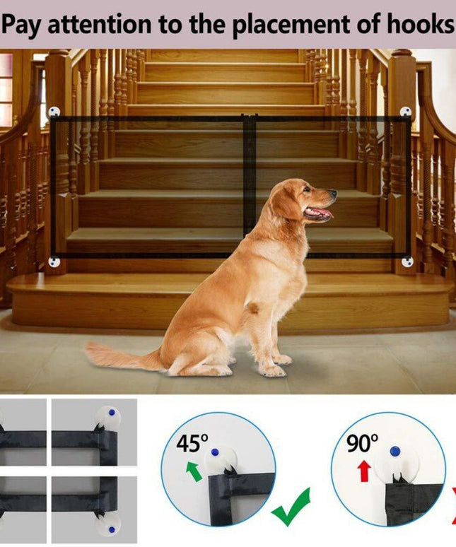 Pet Dog Fence Gate Safe Guard Safety Enclosure Dog Fences Dog Gate The Ingenious Mesh Magic Pet Gate Pet supplies