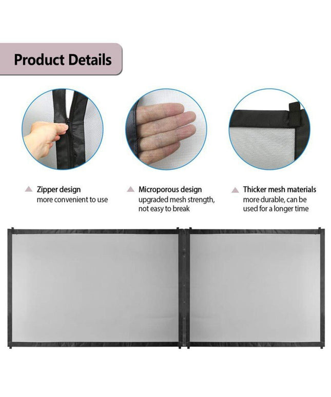 Pet Dog Fence Gate Safe Guard Safety Enclosure Dog Fences Dog Gate The Ingenious Mesh Magic Pet Gate Pet supplies