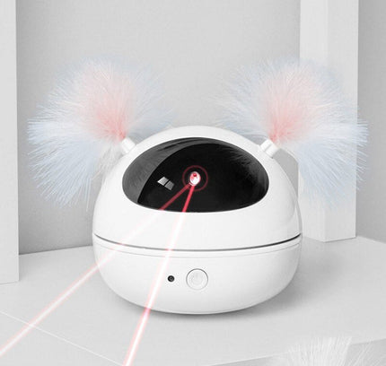 Electric Interactive Cat Toy Ball Feather Infrared Light Tease Tease Cat Stick Toys-3