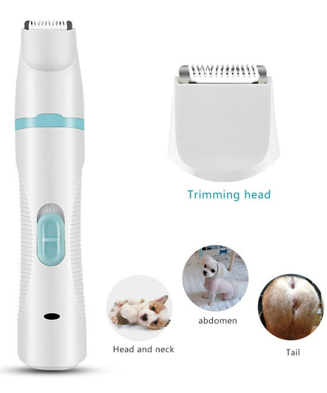 3 IN 1 Pet Grooming Machine USB Charge Dog Cat Hair Trimmer Paw Nail Grinder Pets Clippers Foot Nail Cutter Hair Cutting Machine-0