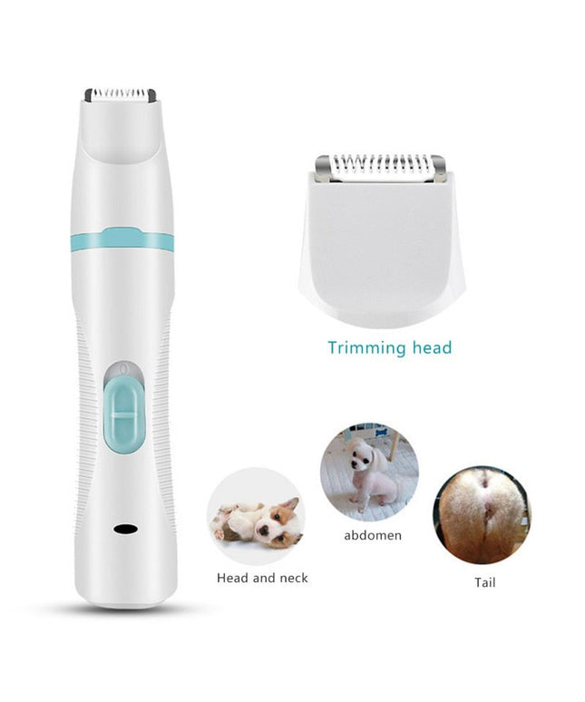 3 IN 1 Pet Grooming Machine USB Charge Dog Cat Hair Trimmer Paw Nail Grinder Pets Clippers Foot Nail Cutter Hair Cutting Machine-0