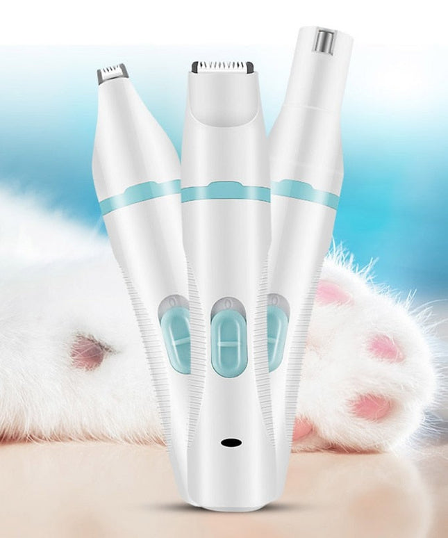 3 IN 1 Pet Grooming Machine USB Charge Dog Cat Hair Trimmer Paw Nail Grinder Pets Clippers Foot Nail Cutter Hair Cutting Machine-1