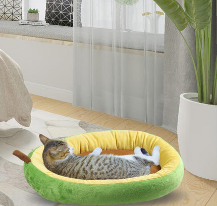 Pet Cat House for Dog Mat Warm Bed Small cats Beds Nest for Dogs Avocado Shape Sleeping Bags Comfortable Kennel Sofa-0