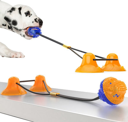 Interactive Pet Toys For Cats Dogs Training Suction Cup Push Ball Toys Elastic Ropes Pet Tooth Cleaning Chewing IQ Exercise New-4