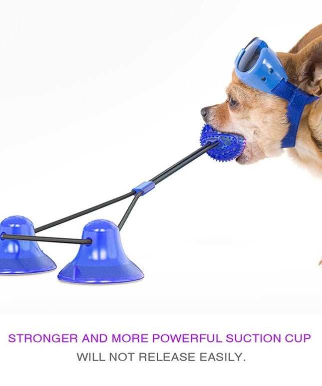 Interactive Pet Toys For Cats Dogs Training Suction Cup Push Ball Toys Elastic Ropes Pet Tooth Cleaning Chewing IQ Exercise New-1