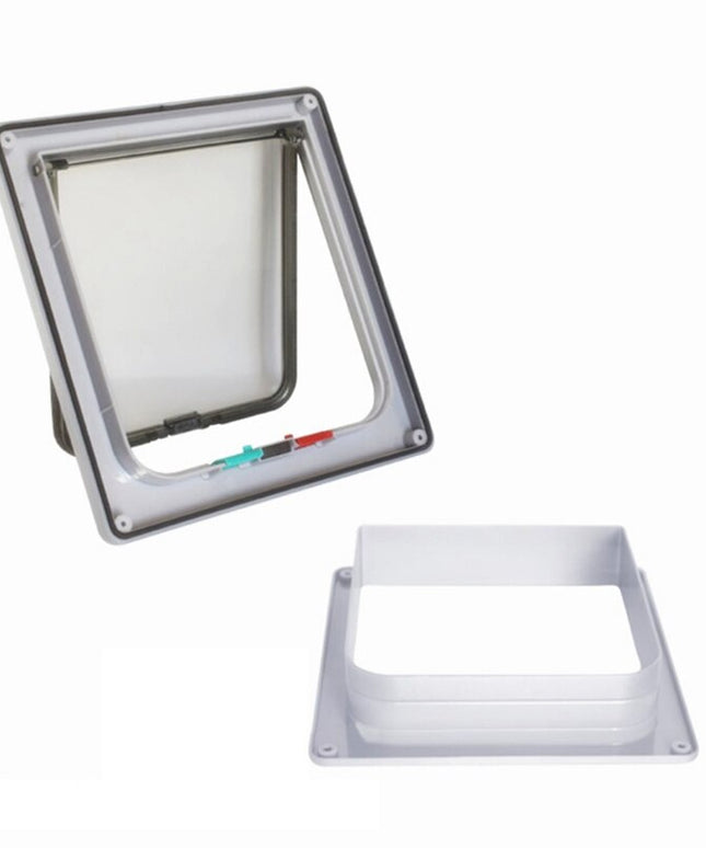 4 Way Lockable Cat Flap Door  Lock Security Flap Door for Dog Cat Kitten Small Pet Gate Door Kit Cat Dog Cat Door-4