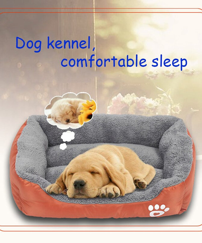 Pet Cat Dog Bed Warm Dog House Soft Fleece Nest Dog Baskets Mat Autumn Winter Waterproof Kennel S/M/L-2