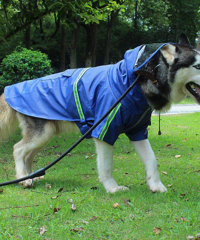 Pet Dog Raincoats Reflective Small Large Dogs Rain Coat Waterproof Jacket Fashion Outdoor Breathable Puppy Clothes 2XL-5XL-3