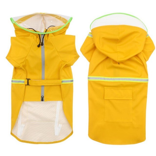 Pet Dog Raincoats Reflective Small Large Dogs Rain Coat Waterproof Jacket Fashion Outdoor Breathable Puppy Clothes 2XL-5XL-6