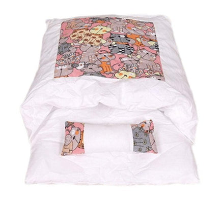 Winter Warm Pet Dog Cave Bed Soft Fleece Washable Removable for Cat Puppy Japanese Style Sleeping Bag Cushion House-5