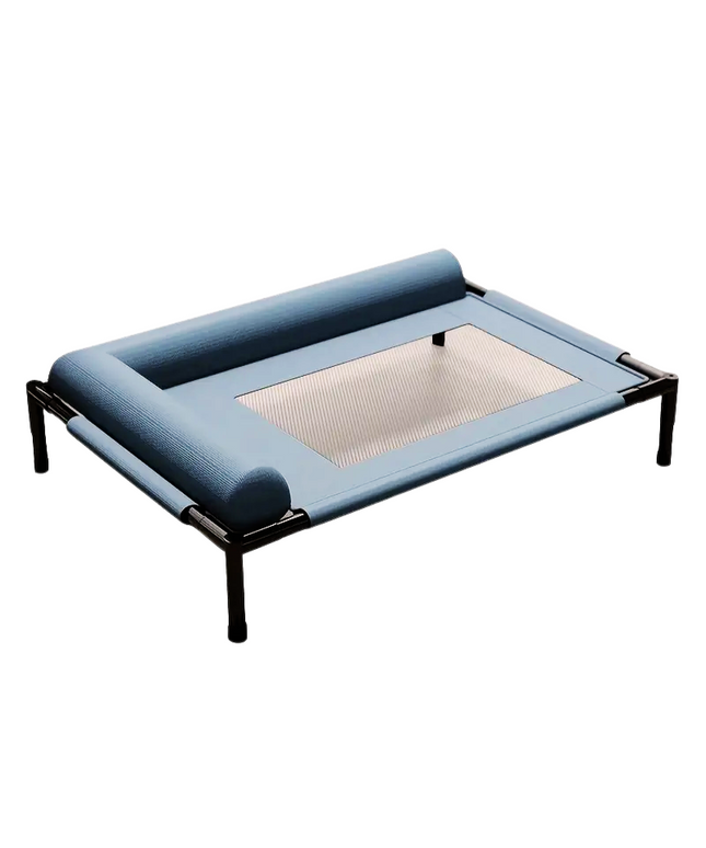 Cooling Raised Dog Bed with Pillow Support-0