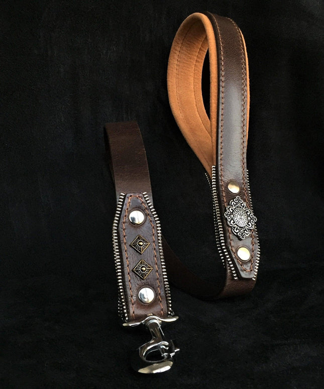 The "Aztec" big dogs harness BROWN-2