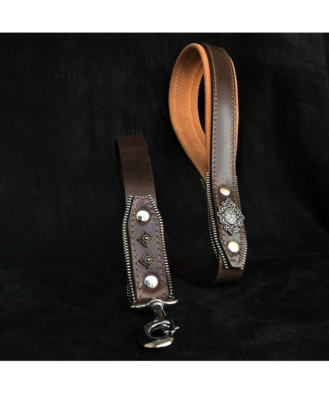 The ''Aztec'' brown leash-0