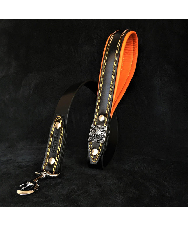 The "Eros" Black & Orange leash-0