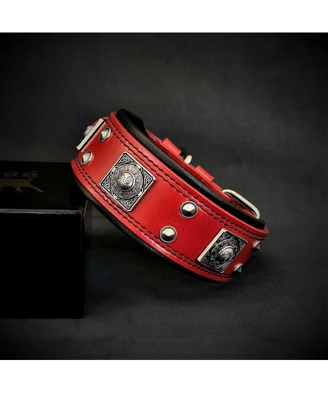 The "Eros" collar 2 inch wide Red-0