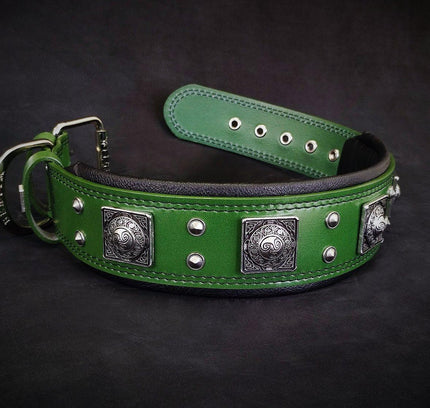 The "Eros" collar 2.5 inch wide Green-1