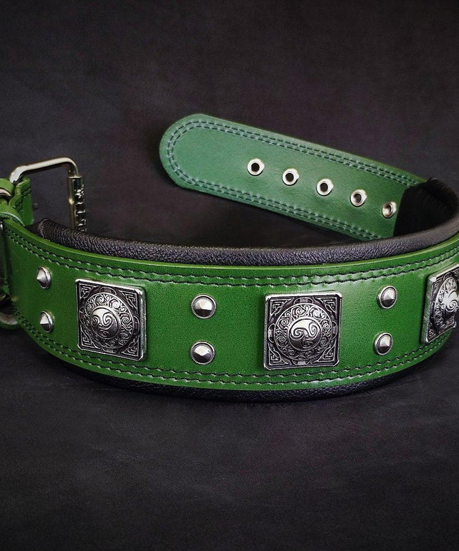 The "Eros" collar 2.5 inch wide Green-1