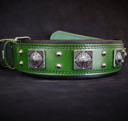 The "Eros" collar 2.5 inch wide Green-0