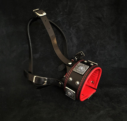 The "Eros" muzzle black & red-0