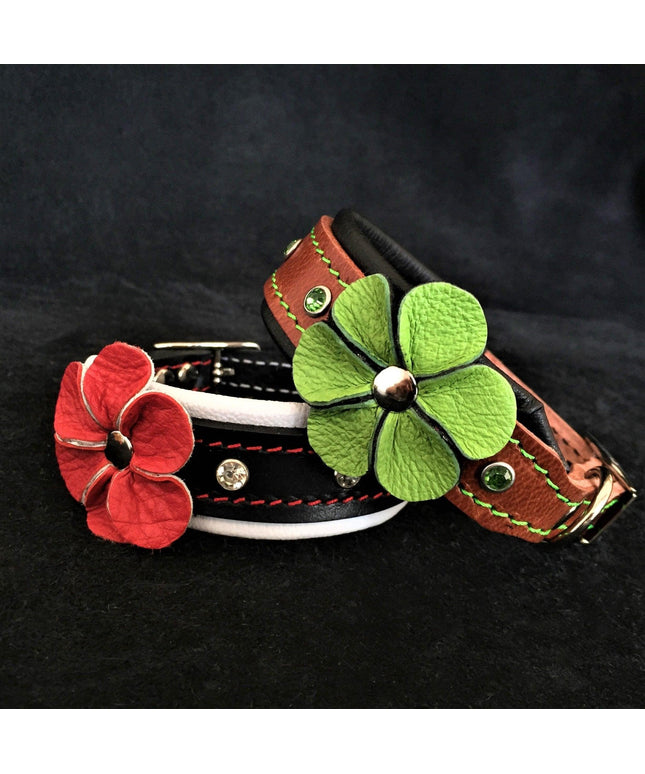 The "Flower" handmade puppy collar-0
