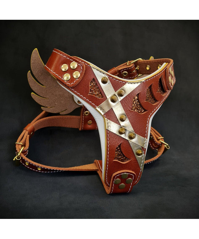 The "Hermes" leather harness -  Large and Giant Breeds-0