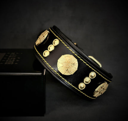 The "Maximus" collar 2 inch wide gold decoration-0