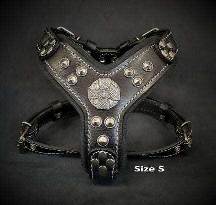 The ''Maximus'' harness black & silver Small to Medium Size-1