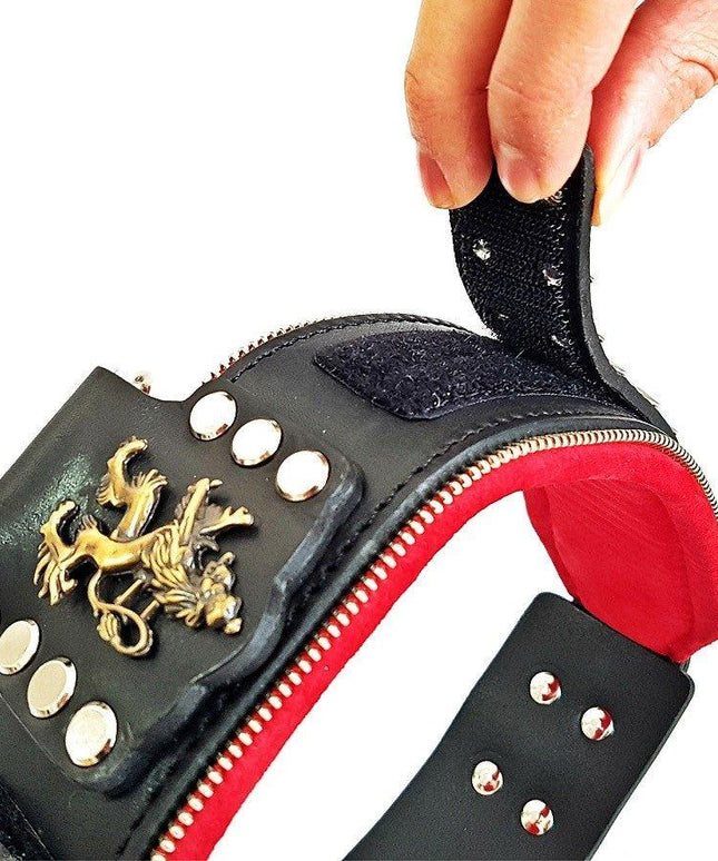 The unique "General" leather dog collar for big dogs-2